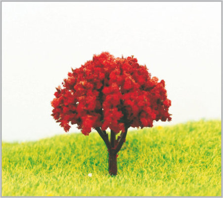 China Violet 4.5cm Handmade Plastic Architectural Miniature Model Trees supplier