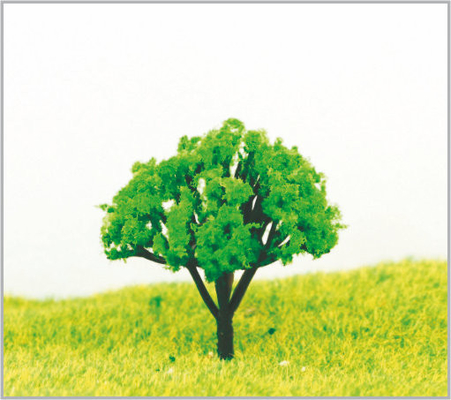 China Architectural Plastic 4.5cm Miniature Model Trees In Hand Made With Green supplier