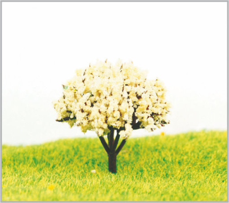 China 4.5cm Architectural White Miniature Model Trees With Plastic supplier
