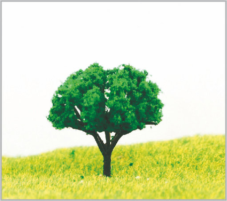 China Handmade Custom Green 4.5cm Miniature Model Tree supplier
