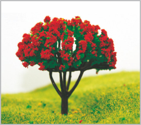 China 8cm Custom Red Architectural Plastic Miniature Model Trees supplier