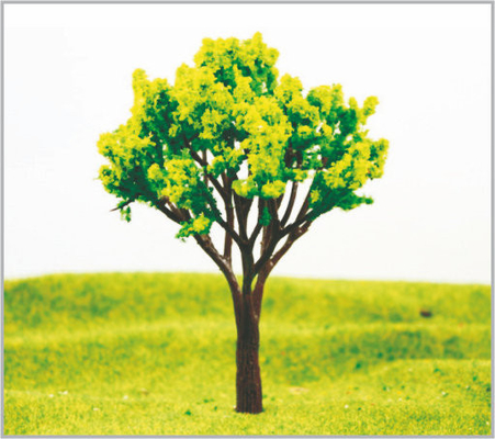 China 12cm Green Custom Architectural Plastic Miniature Model Trees In Hand Made supplier