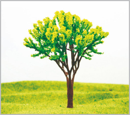 China 16cm Architectural Plastic Miniature Model Trees In Hand Made With Green supplier