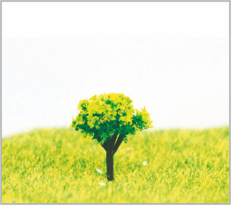 China 1.8cm Handmade Light Yellow Green Architectural Miniature Model Trees supplier