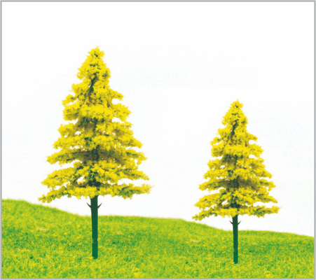 China S53A / S53B Architectural Miniature Model Trees Yellow Christmas Pine 11cm / 9cm supplier