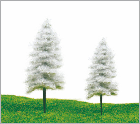 China S52AW / S51BW HO Railroad Layout Miniature Model Trees Roadside Christmas Pine 11cm / 9cm supplier