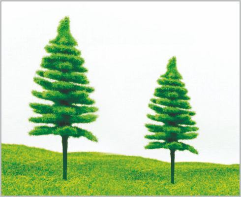 China S50A / S50B Railroad Scenery Miniature Model Trees Green Avenue Christmas Pine 11cm / 9cm supplier