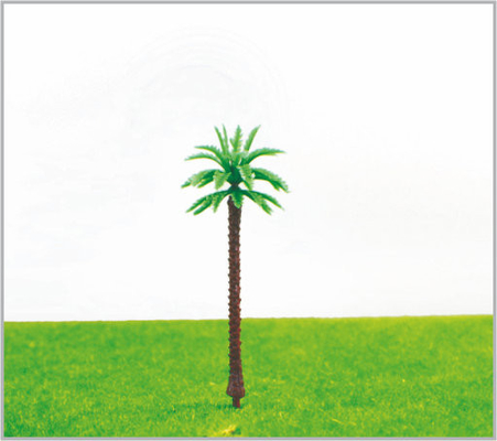 China M005 OEM HO Train Layout Miniature Model Trees Yellow Green Avenue Coconut Tree 6.5cm supplier