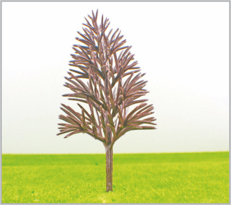 China B13045 OEM Miniature Model Trees Yellow Green Plastic Pyramid Trunk 13cm supplier