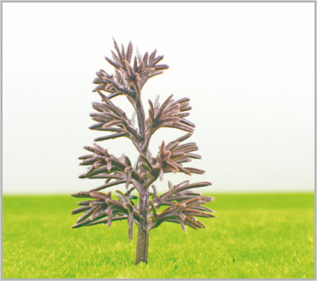 China B9536 OEM Miniature Model Trees Yellow Green Plastic Pyramid Trunk 9.5cm supplier