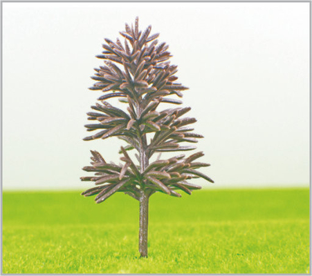 China B8532 OEM Miniature Model Trees Yellow Green Plastic Pyramid Trunk 8.5cm supplier