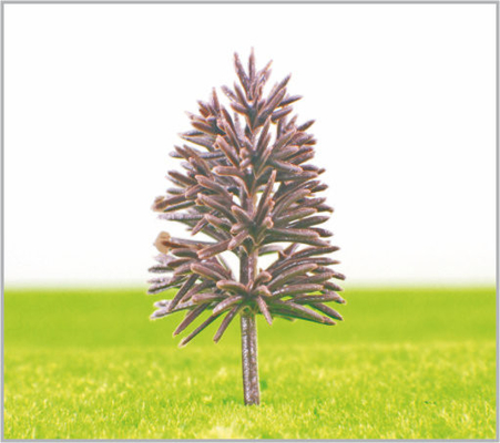 China B7828 OEM Miniature Model Trees Yellow Green Plastic Pyramid Trunk 7.8cm supplier