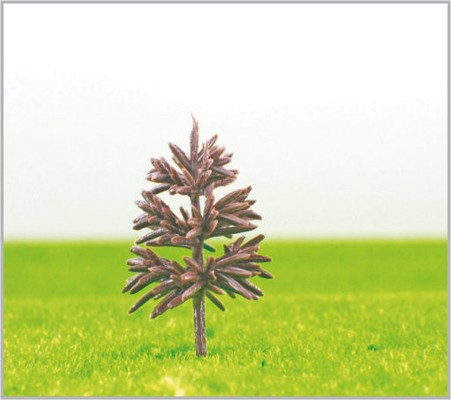 China B5818 OEM Miniature Model Trees Yellow Green Plastic Pyramid Trunk 5.8cm supplier