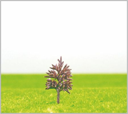 China B3812 OEM Miniature Model Trees Yellow Green Plastic Pyramid Trunk 3.8cm supplier