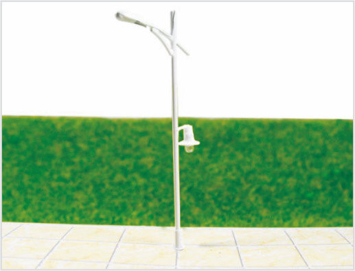 China T32 6V Luminous Billboard Street Plastic Scale Model Lamppost for HO Railway Layouts 8.5cm supplier