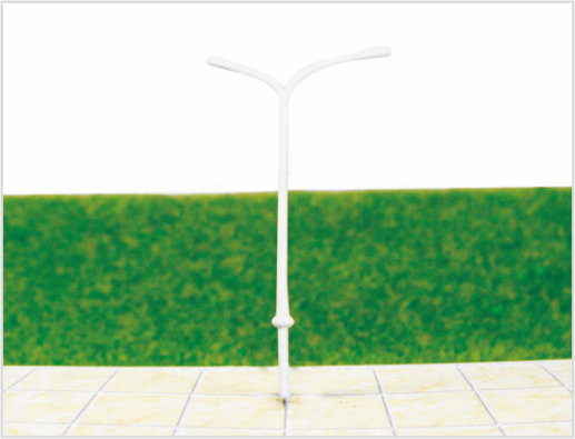 China ML500 Custom 6V Two-headed Horse Street Lights Plastic Model Lamp Post for Railroad Layout supplier