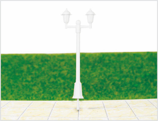 China ML300 Custom 6V Double-headed Garden Lights Plastic Model Lamp Post for Railroad Layouts supplier