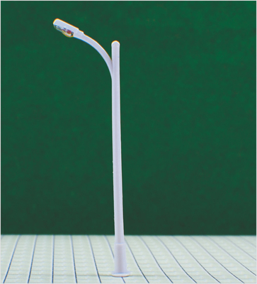 China RA100 Custom 6V Billboard Street Plastic Scale Model Lamppost for HO Railway Layouts 9.5cm supplier