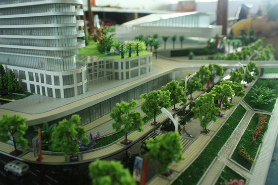 China Custom Model Train Layouts / Architectural Model Hotel Buildings supplier