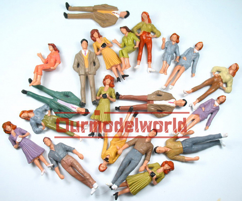 P25-6 outdoor 1:25 Architectural Scale Model People Painted Figures 7cm supplier