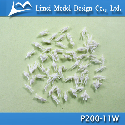Unpaited Architectural Scale Model People White For Model Train Layout supplier