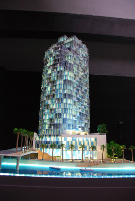 ABS Plastic Architectural Model Maker With Lighting System For Commercial Building supplier