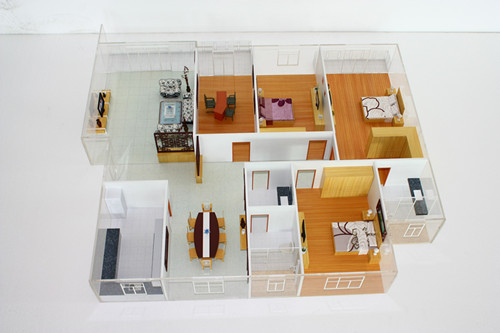 Beautiful Interior Architectural Model Maker With Table Stand For House Layout supplier