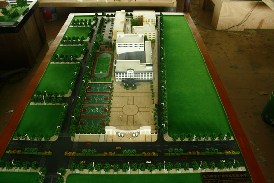 School Planning Miniature Architectural Model Maker , Football Stadium Planning Scale Model supplier