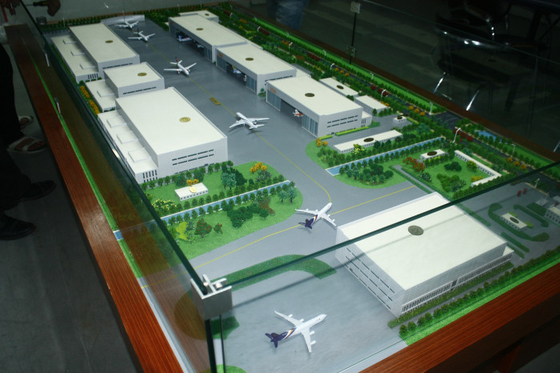 Customized 3D Architectural Model Maker Miniature For Airport Layout supplier