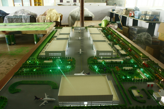 Customized 3D Architectural Model Maker Miniature For Airport Layout supplier