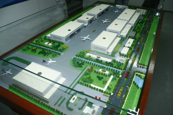 Customized 3D Architectural Model Maker Miniature For Airport Layout supplier
