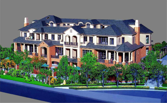 Villa Miniature Architectural Model Maker , 3D Beautiful Resort Scale Model supplier
