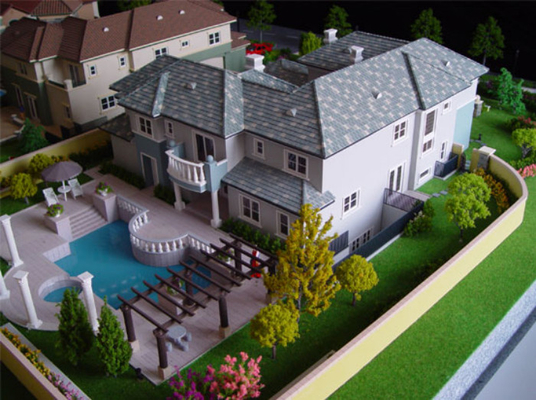 Garden Miniature Architectural Model Maker , Private Residential Scale Models supplier