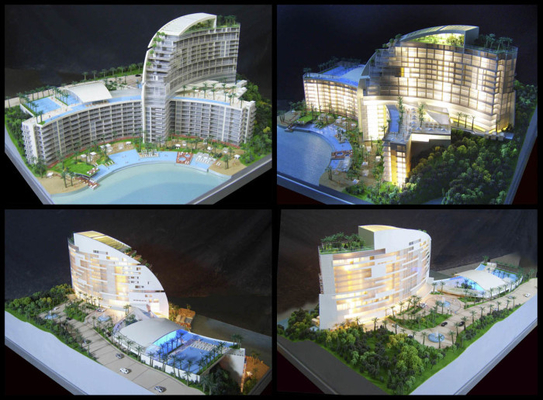 Beach Villas Miniature Architectural Model Maker , Tourism Planning Model Making supplier