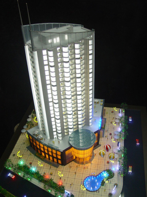 Professional Miniature Architectural Model Maker With Crystal / Plastic Acrylic Building supplier