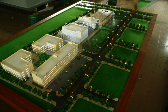 3D School Building Miniature Architectural Model Maker , Lighting School Layout Scale Models supplier