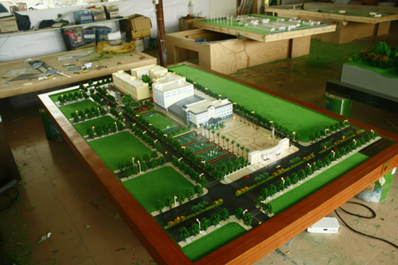 3D School Building Miniature Architectural Model Maker , Lighting School Layout Scale Models supplier