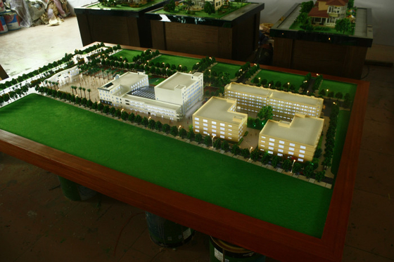 3D School Building Miniature Architectural Model Maker , Lighting School Layout Scale Models supplier