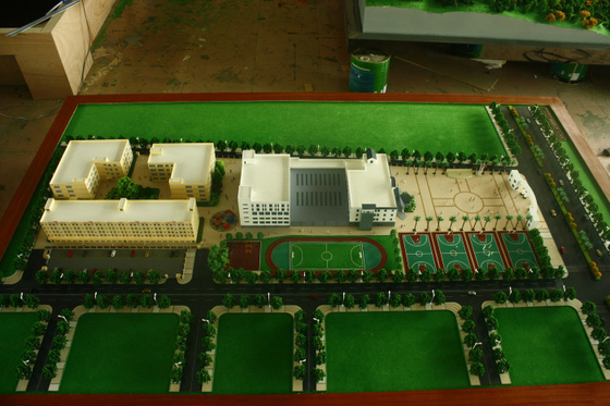 3D School Building Miniature Architectural Model Maker , Lighting School Layout Scale Models supplier