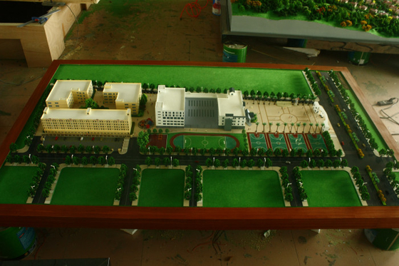 3D School Building Miniature Architectural Model Maker , Lighting School Layout Scale Models supplier