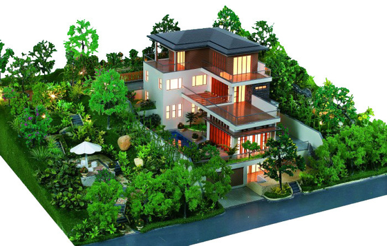Commercial Building Miniature Architectural Model Maker With Lighting System supplier