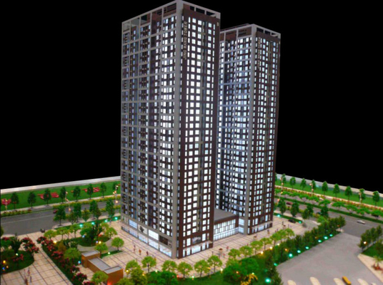 Commercial Building Miniature Architectural Model Maker With Lighting System supplier
