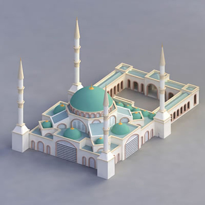 Durable Miniature Architectural Model Maker For Mosque Construction ， model maker supplier