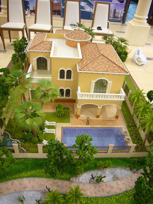 Interior Lighting Architectural Model Maker , Luxury Villa Miniature Architectural Model supplier