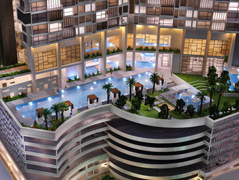 3D Miniature Architectural Model Maker For Exhibition / Fountain Park supplier