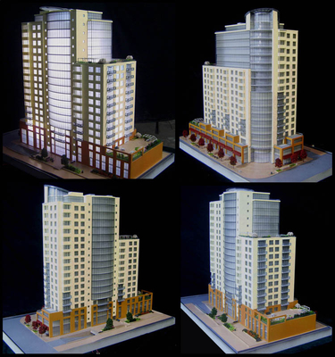 Crystal Architectural Model Maker 3D Beautiful For Building / model buildings supplier