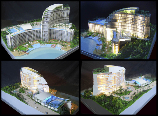 Crystal Architectural Model Maker 3D Beautiful For Building / model buildings supplier