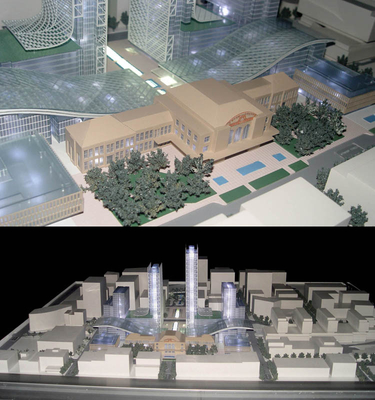 Miniature Architectural Model Maker Portable For Bus / Railway Station Layout supplier