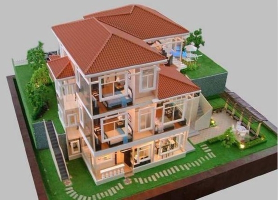 3D Miniature Architectural Model Maker / Villa building model / Residential house scale model making supplier