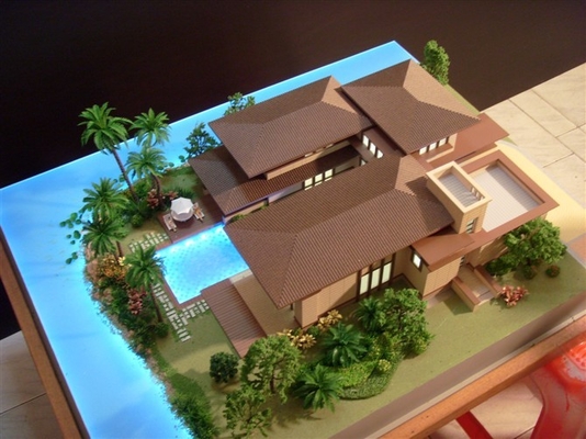 Monochrome Miniature Architectural Model Maker 3D Beautiful With ABS Plastic supplier